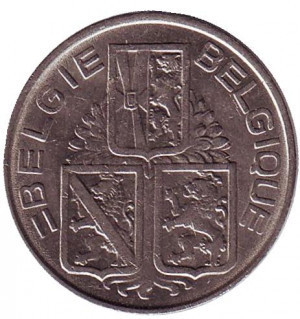 1 франк. 1939 год, Бельгия. (Belgie-Belgique) Полтава - изображение 1