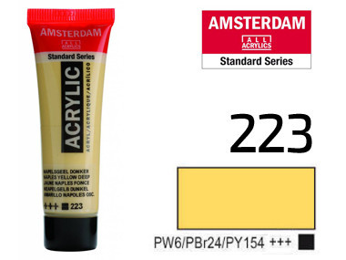 Фарба акрилова AMSTERDAM (223) Неаполітанський жовтий темний 20 мл Royal Talens Київ - фото 2