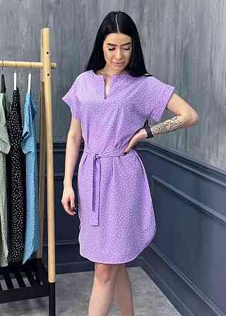 Легкое летнее платье в горошек 