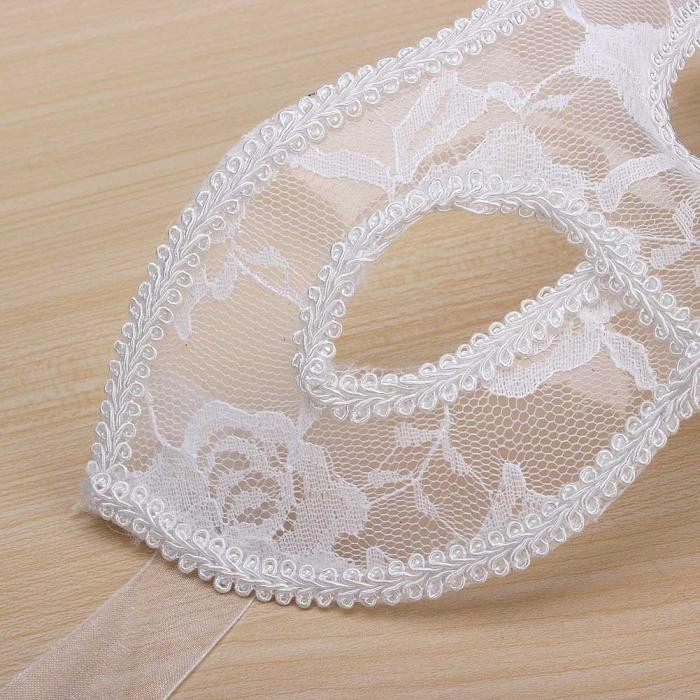 Маска карнавальная белая кружево Незнакомка Киев - изображение 3