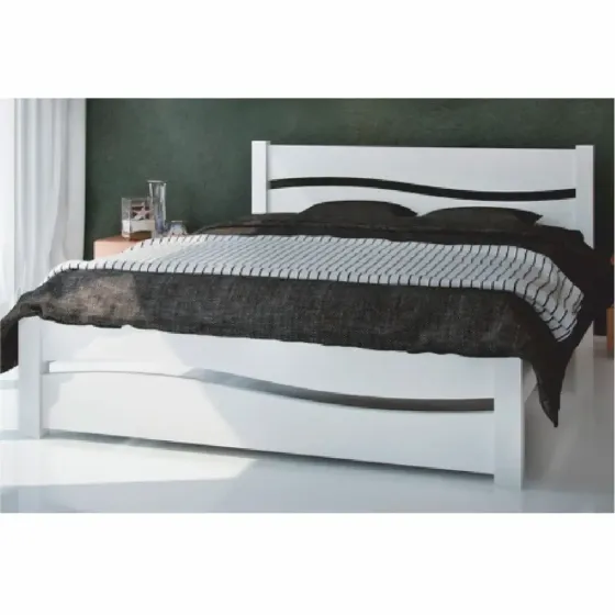 Дерев'яне двоспальне ліжко   Хвиля. Харків