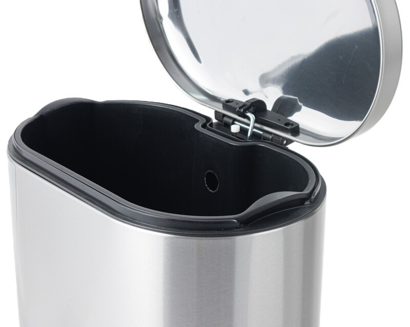 Овальное мусорное ведро Mixxus Premium Strong-TC0105 с плавным закрытием, 5 л, цвет нержавеющая сталь (MI7080) Харьков - изображение 7