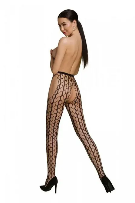 Еротичні колготки-бодістокінг Passion ECO S007 black Львів - фото 2