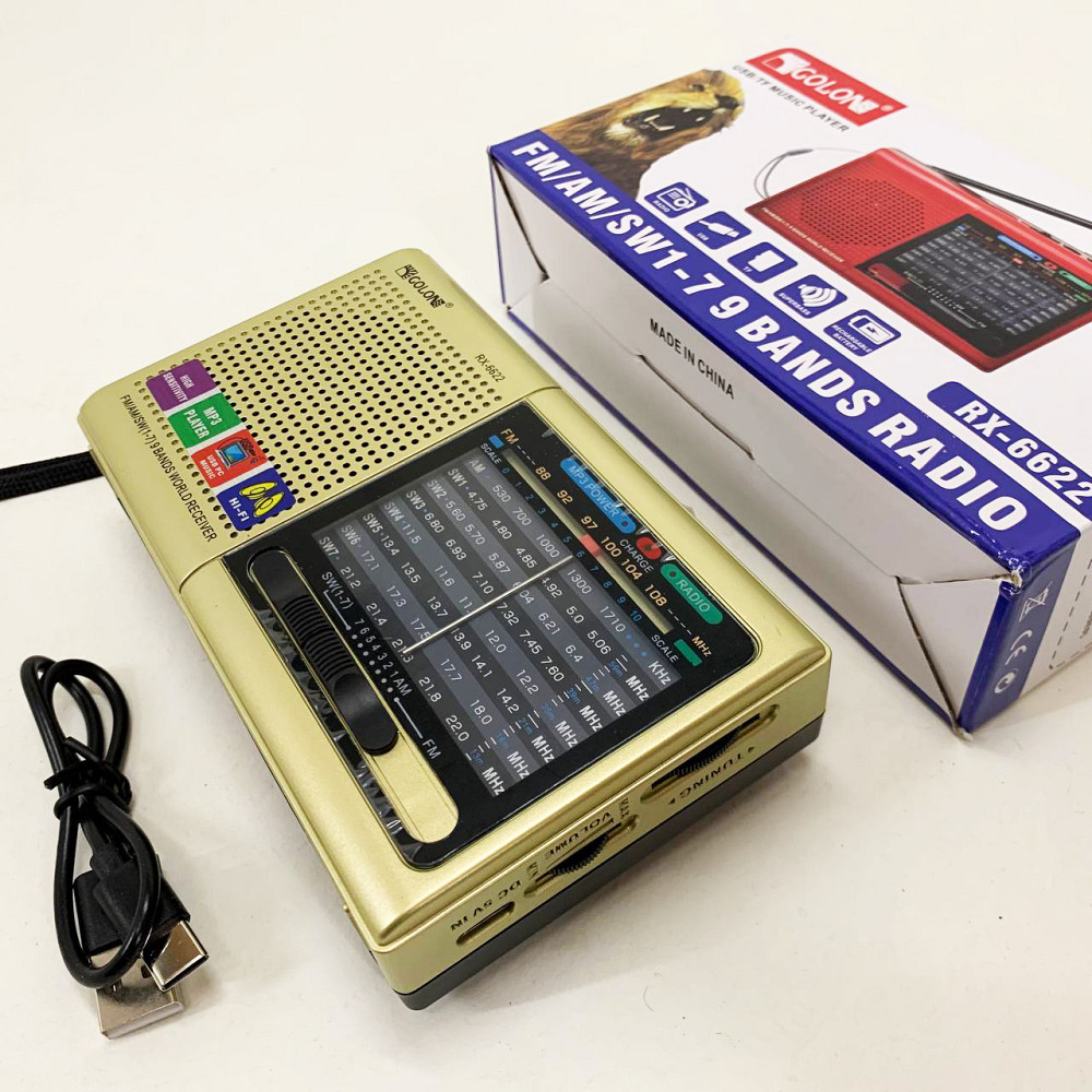 Радіо портативне переносне MP3 USB Golon RX-6622, FM-радіоприймач, Радіоприймачі фм HF-27 Івано-Франківськ - фото 2