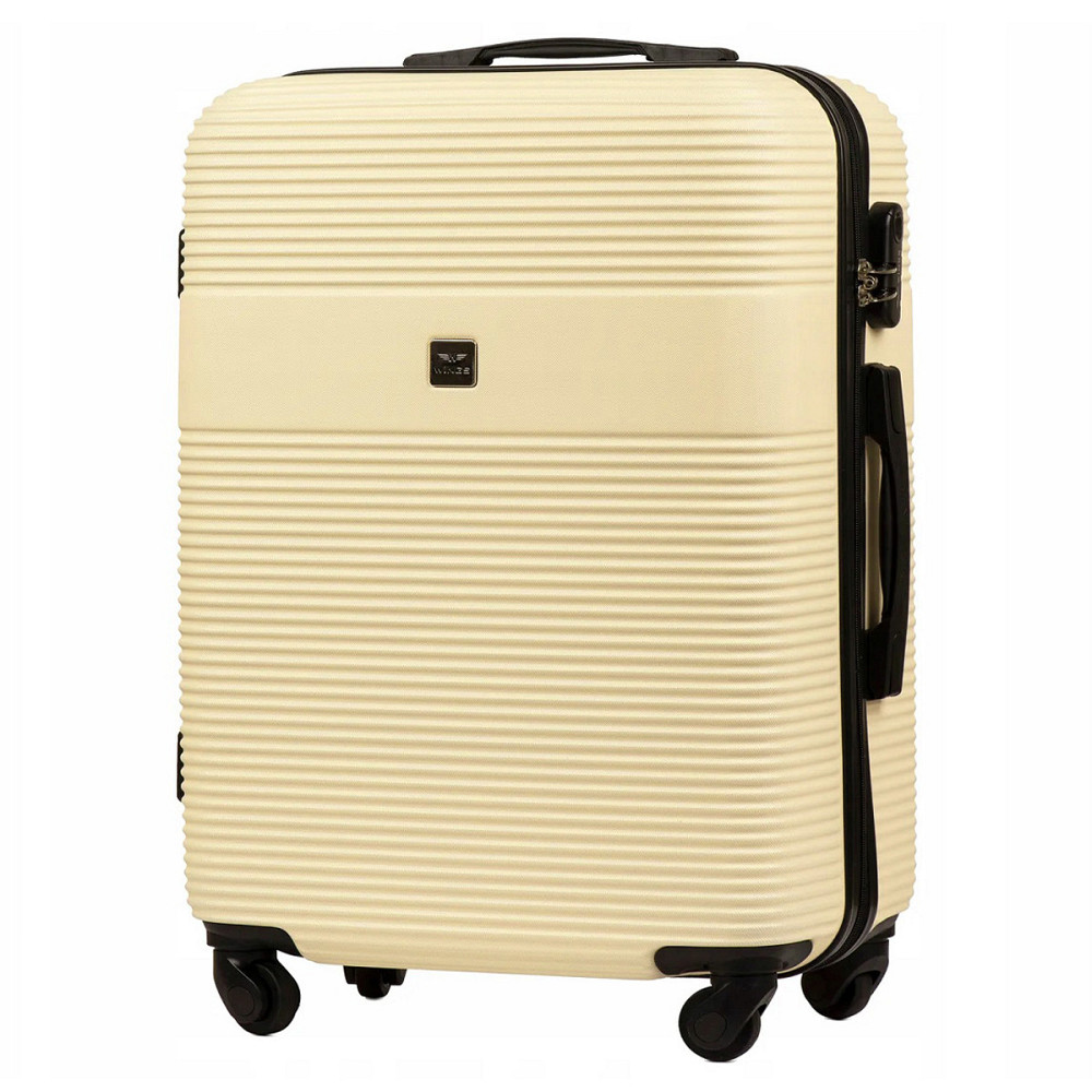 Валіза пластикова WINGS 5398 мала 55 см молочно-біла Київ - фото 1