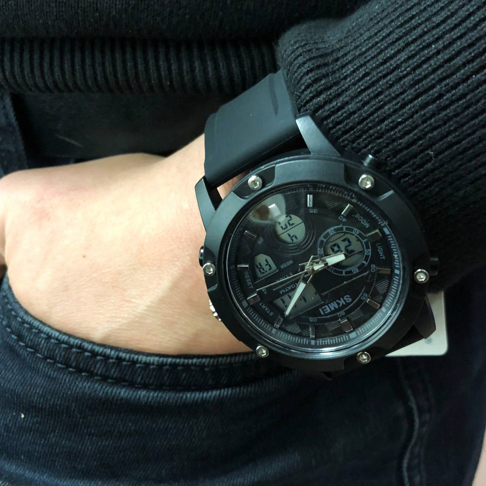 Водонепроницаемые часы с гарантией SKMEI 1757BKWT, Часы мужские спортивные с шагомером YR-35 Львов - изображение 1