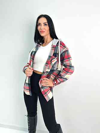 Жіноча тепла флісова сорочка "Delta" оптом | Норма Червоний, 42-44 Київ