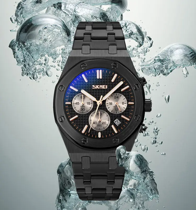 Чоловічий наручний класичний годинник Skmei 9296 (Чорний) Вінниця - фото 6