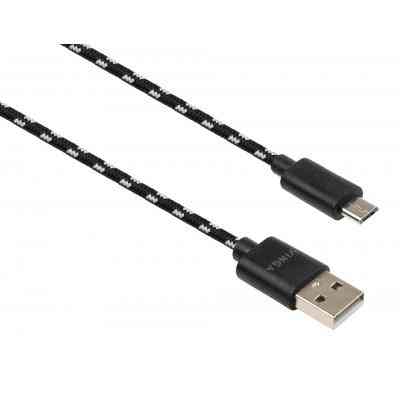 Дата кабель USB 2.0 AM to Micro 5P 2color nylon 1m black Vinga (VCPDCMBN31BK) Вінниця