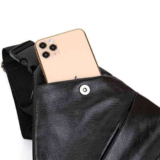 Сумка слинг кожзам Vintage 20565 Черная Киев