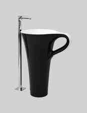 Раковина  Artceram OSL00401;50 CUP Чашка wysoki LIVINGTEC® / BIANCO BICOLORE NERO (SL0040150) Киев