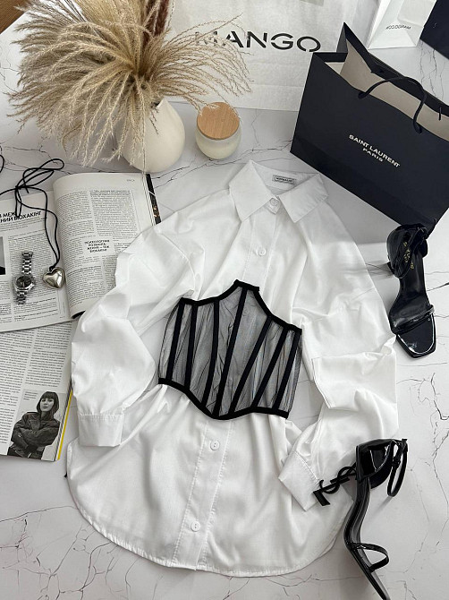 Стильный женский корсет из сетки. Черный, L/XL Одесса - изображение 1