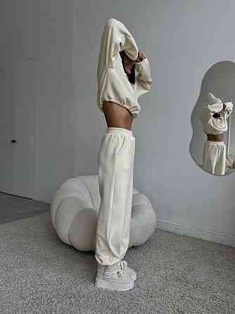 Жіночий теплий костюм двійка у спортивному стилі турецький двосторонній фліс Одеса