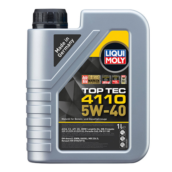 LIQUI MOLY НС-синтетична моторна олива - Top Tec 4110 SAE 5W-40 1л. Киев - изображение 1