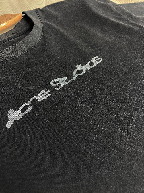 Футболка женская A-N 27039 вареная тай-дай оверсайз хлопок с надписью, черный, one size Киев - изображение 12