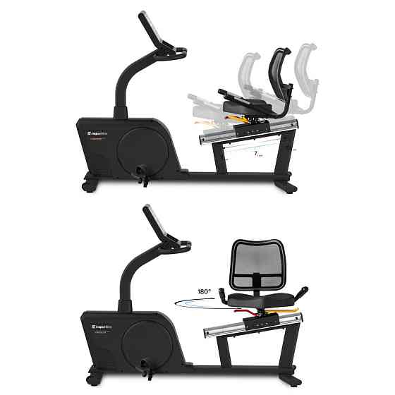 Велотренажер горизонтальний електричний inSPORTline Velocer RMB чорний Київ