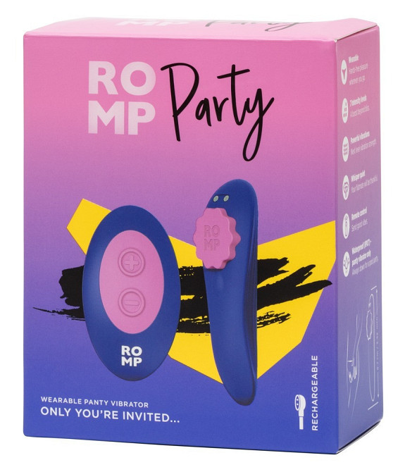 Вибратор в трусики ROMP Party с беспроводным пультом управления, синий Sex Aura Киев - изображение 9