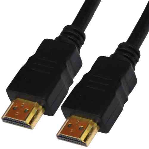 Шнур HDMI (штекер — штекер) Vers.-1,4, діам.-6 мм, "позолочений", 1,5 м, чорний Полтава