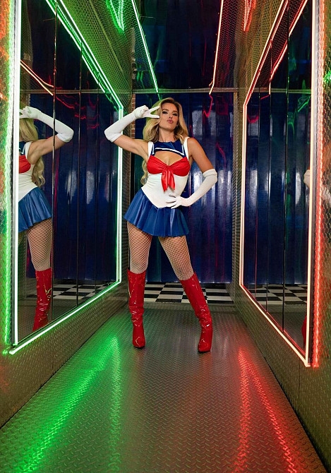 Еротичний костюм Сейлор Мун Leg Avenue Sexy Sailor L, сукня, рукавички, бант Sex Aura Київ - фото 4