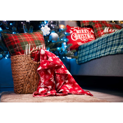 Плед Ardesto Christmas Fleece 130x160см, 100% полиэстер, заснеженные елки (ART0715PB) Винница - изображение 10