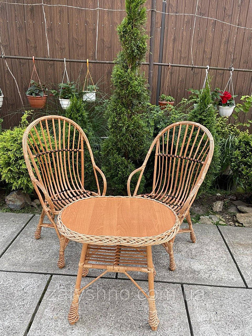 Меблі плетені на балкон з лози Київ - фото 2