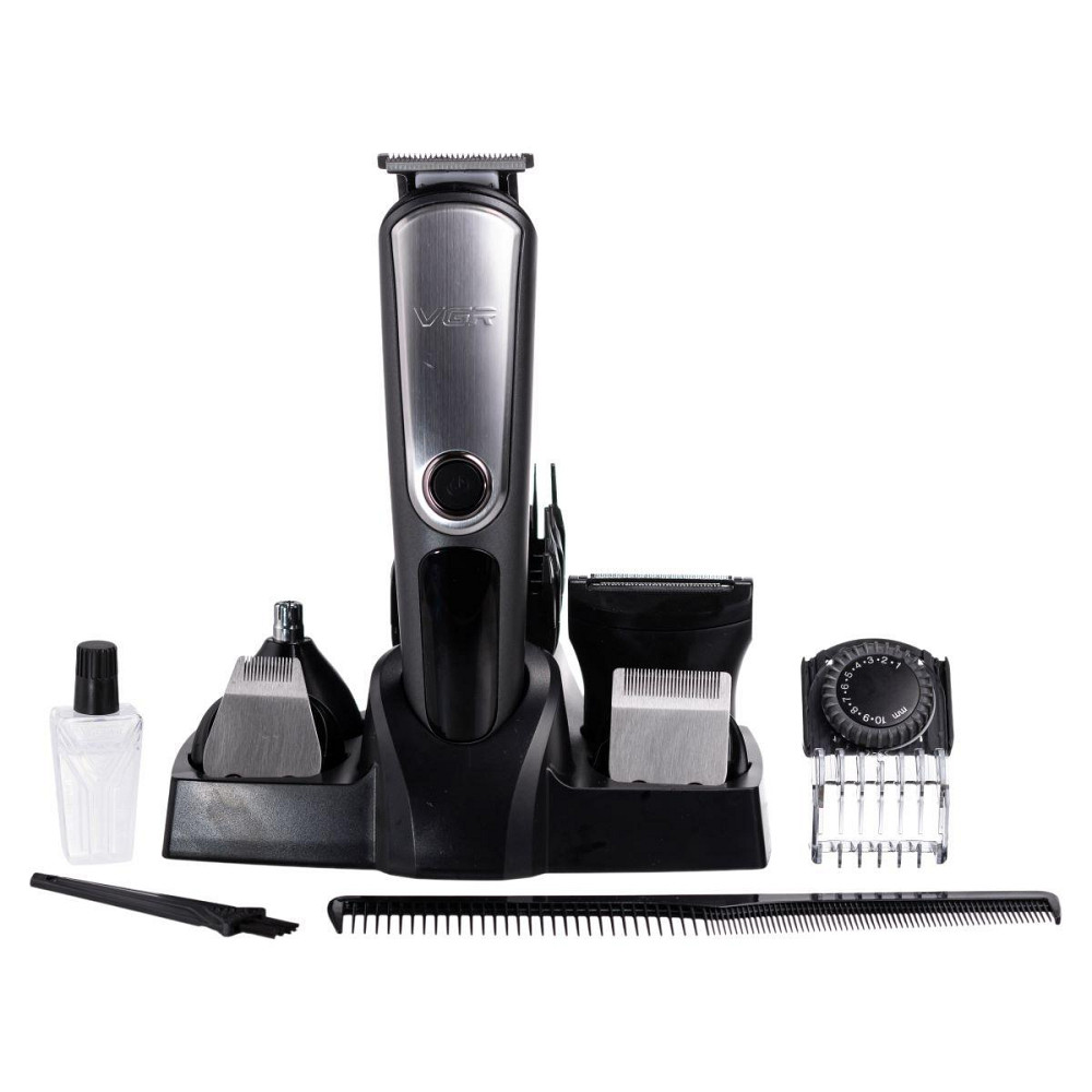 Набір для стрижки волосся 5 в 1 машинка, триммер та бритва VGR V-105 Київ - фото 3