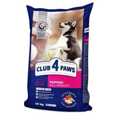 Сухий корм для собак Club 4 Paws Преміум. Для цуценят з високим вмістом курки 14 кг (4820083909696/4820215368476) Вінниця