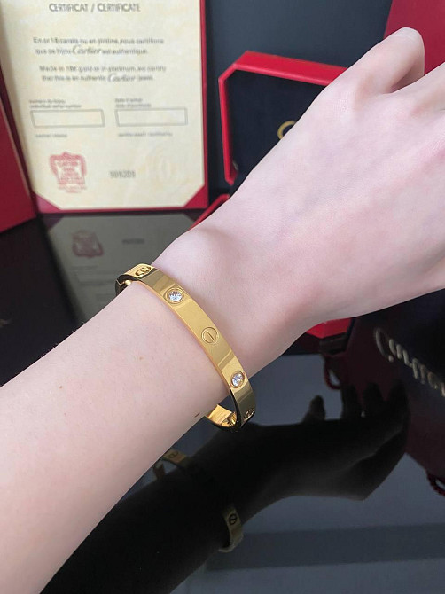Cartier браслет love с отверткой / лимонное золото AU 750 / Картье браслет Одесса - изображение 5