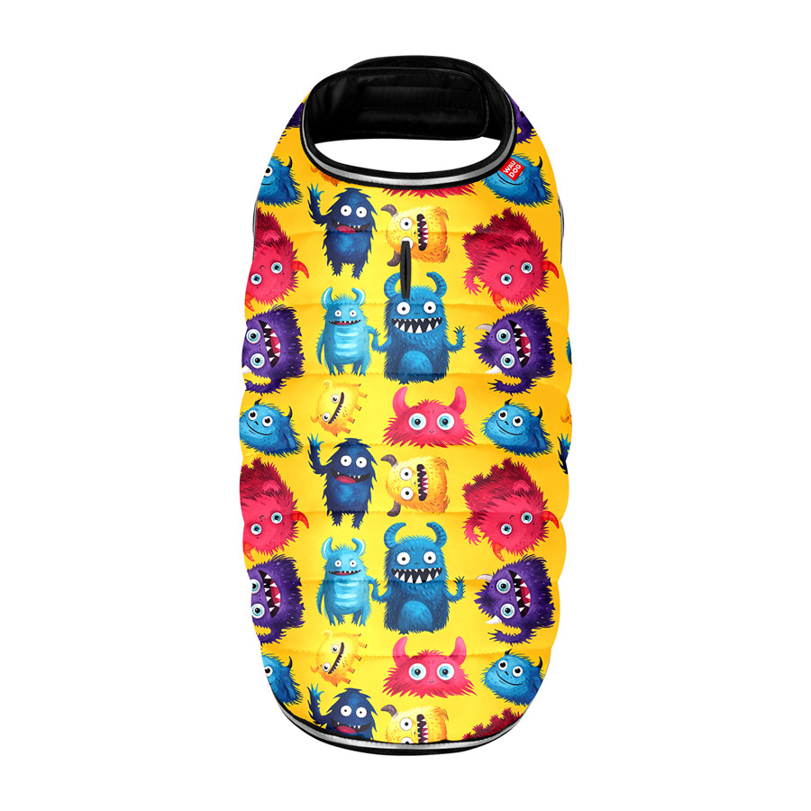 Курточка-накидка для собак WAUDOG Clothes, малюнок "Мохнаті монстри", XS, А 26 см, B 33-41 см, Коломыя - изображение 2