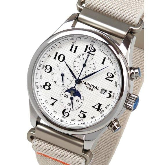 Годинник чоловічий механічний Carnival Masters White Sand (2 ремінці) Вінниця - фото 2