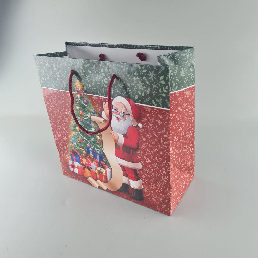 Пакеты бумажные подарочные , новогодние Квадрат 23*24*10- 04 (12 шт) Харьков - изображение 1