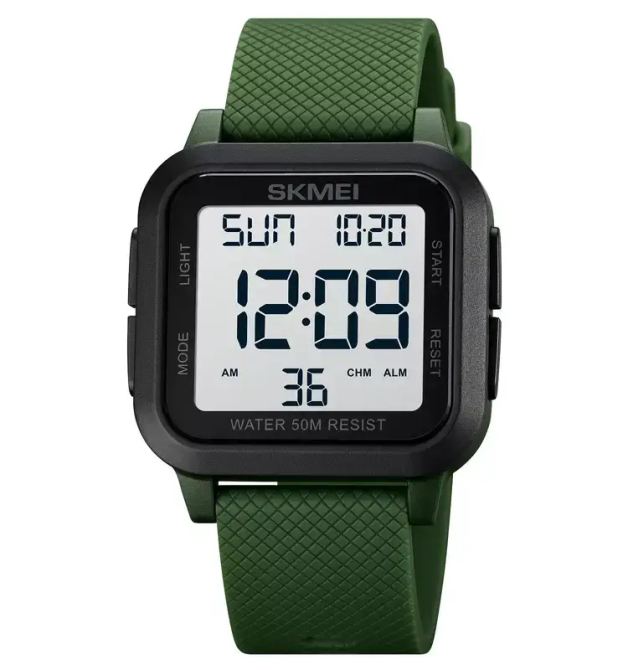 Чоловічий наручний годинник Skmei 1894 (Зелений з білим циферблатом) Вінниця - фото 1