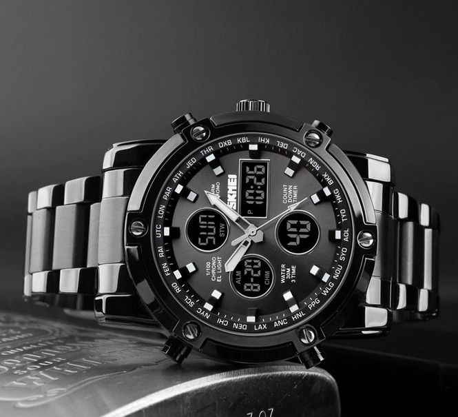 Часы мужские тактические Skmei Molot Sport Black (2 ремешка) Киев - изображение 12