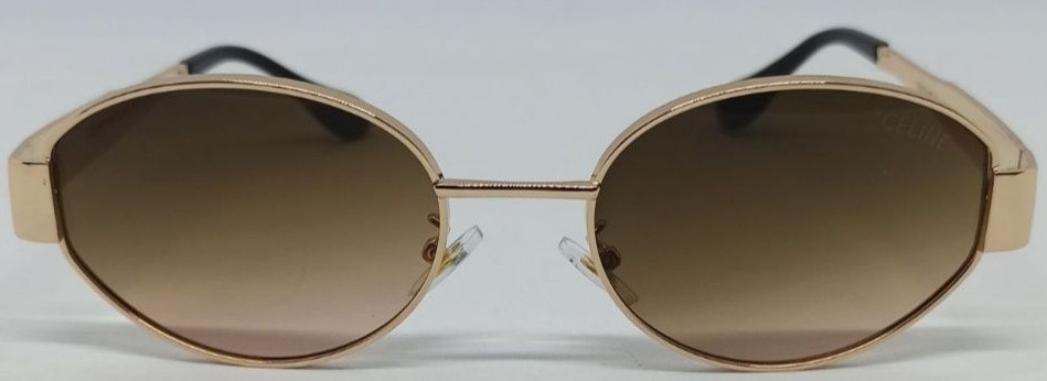 Брендовые женские очки овальные серо коричневый градиент в зол металле. Киев - изображение 7