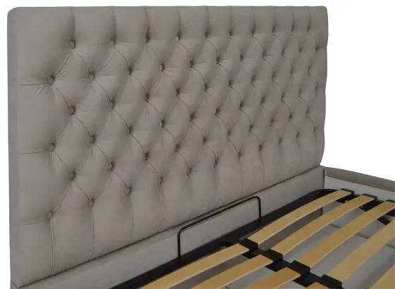 Кровать Cambridge Comfort 140 х 190 см Amore 31 С подъемным механизмом и нишей для белья Серый Киев