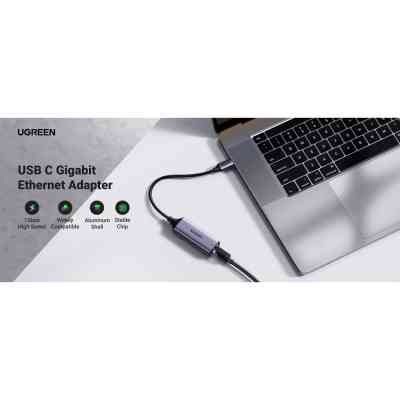 Перехідник USB 3.1 Type-C to Ethernet RJ45 1000 Mb CM199 Ugreen (50737) Вінниця