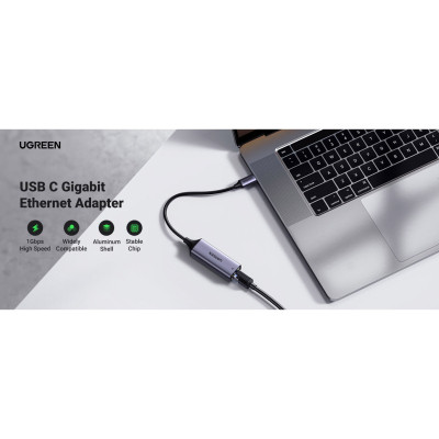 Перехідник USB 3.1 Type-C to Ethernet RJ45 1000 Mb CM199 Ugreen (50737) Вінниця - фото 6
