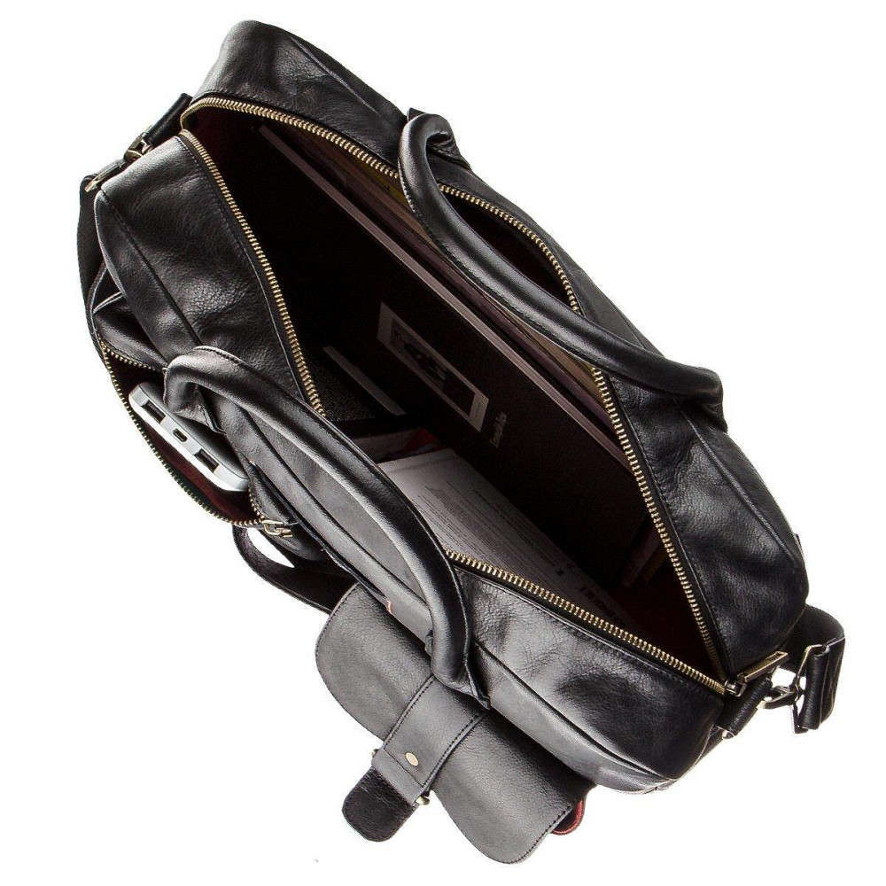 Мужской кожаный большой портфель для ноутбука SHVIGEL 19118 Черный Киев - изображение 2