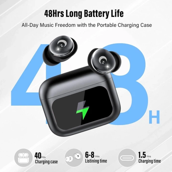 Бездротові навушники L8 Pro Bluetooth 5.4 із сенсорним Smart-дисплеєм, ANC шумозаглушенням, мікрофоном, для сну, Black Київ