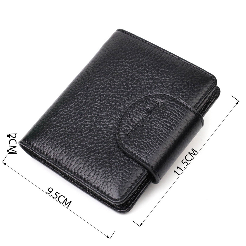 Женский кошелек из натуральной кожи в классическом черном цвете (Tony Bellucci) Киев - изображение 7