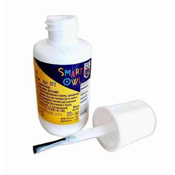 Клей канцелярский ПВА 356291 с кисточкой 20 грамм Винница