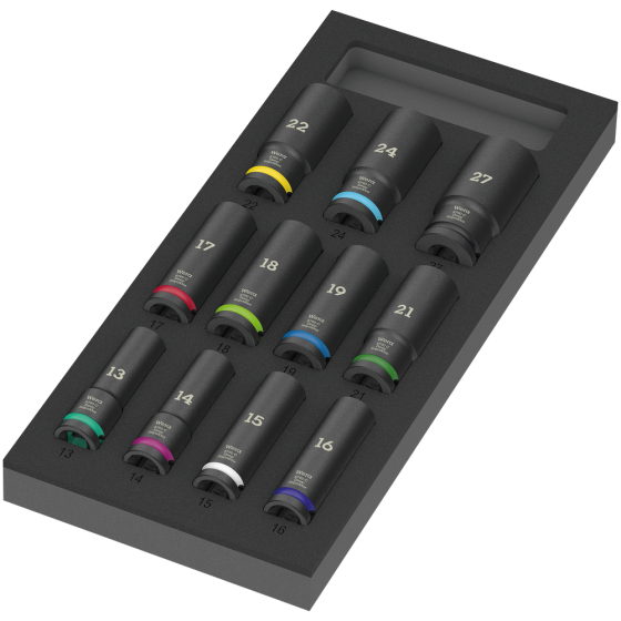 Набір подовжених ударних головок 1/2" 13-27мм Wera 15шт. (05150115001) Одеса