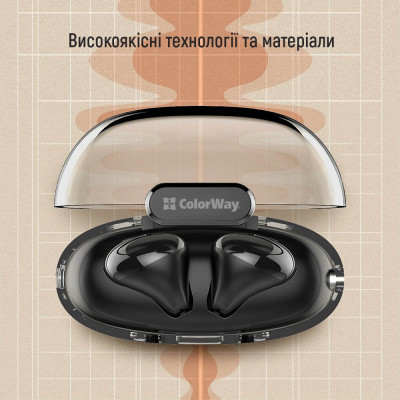 Навушники ColorWay Slim TWS-2 Earbuds Black (CW-TWS2BK) Вінниця - фото 7