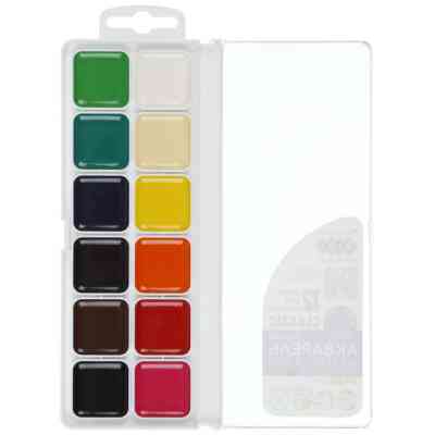 Краски для рисования ZiBi KIDS Line -2 Classic акварельные, 12 цветов (ZB.6584) Винница