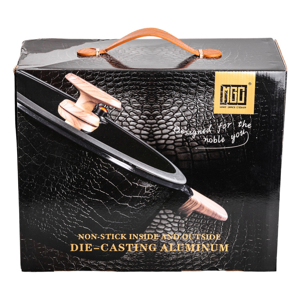 Алюмінієва сковорода 1 л з керамічним покриттям антипригарним Ø 20 см чорна MGC HP-4-456B Коломия - фото 7