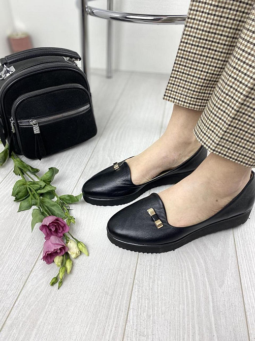 Kentro Балетки жіночі KENTO 01481/1 чорні (весна-осінь, шкіра натуральна) (3371) 36р.38р.40р. 3 Коломия - фото 1