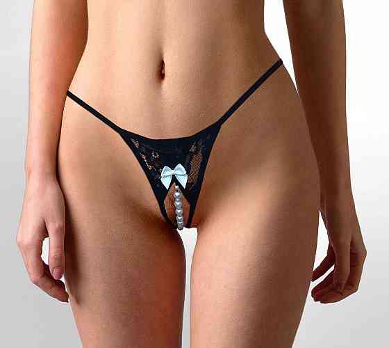 Эротические женские трусики Art of Sex - Kаrin Black размер L-2XL Sex Aura Киев