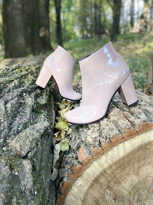 Nivelle Черевики жіночі NIVELLE какао шкіра лакована каблук 9см висота 10см (6093/8010-33) Коломыя - изображение 7