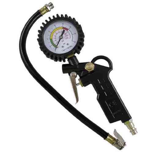 Пистолет для накачивания колес шин с манометром 0-220psi 0-16бар Вінниця