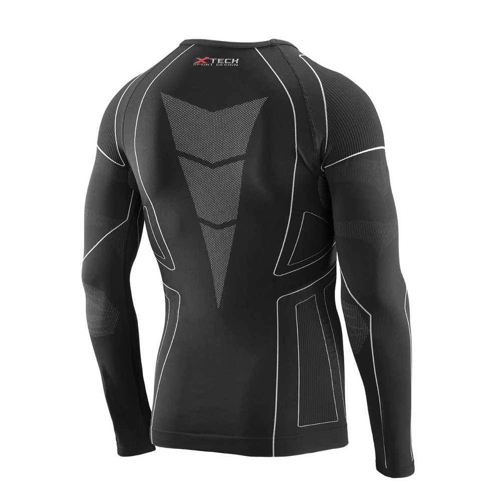 Термокофта (лонгслів) X TECH Maglia Race 3 Munica Lunga  giroc Nero L/XL Чорна Луцк - изображение 5
